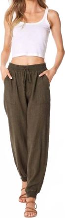 bobi Mixed Drawstring Pant In Troop