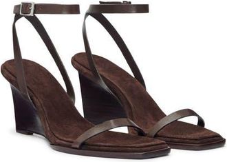 Reformation Lina Wedge Sandal in Boss Leather at Nordstrom, Size 10.5