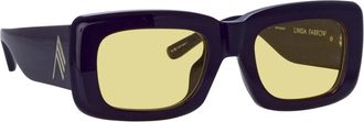 The Attico Marfa Zonnebril - Dames - Zonnebrillen - Paars - 52 MM - Accessoires