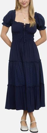 Blu Pepper Tiered Maxi Dress in Navy at Nordstrom, Size Medium
