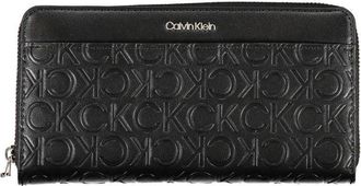 Calvin Klein Womens Monogram Zip Wallet Style K50k506126 - Black - One Size