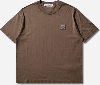 Stone Island Men s Organic Cotton Jersey FISSATO Effect T-Shirt Shadow Brown