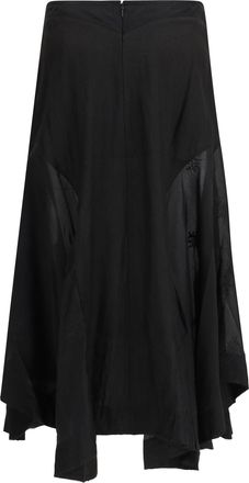 Our Legacy Womens Petti Skirt Noir Bloom Ethereal Veil Lyocell; Polyester