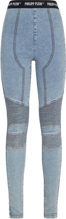 Philipp Plein Super High Waist Jegging - Dames - Skinny Jeans - Blauw - W25 - Katoen - Jeans