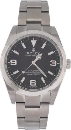 Rolex Oyster Perpetual Explorer Automatic Watch Stainless Steel 39 in Metallic Silver at Nordstrom