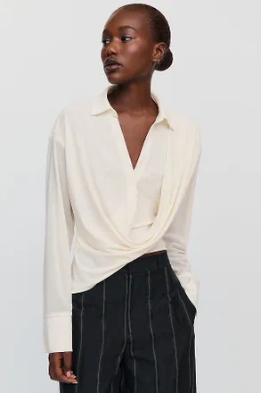 Sovere Selen Draped Shirt Top