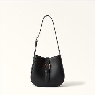 Furla Dora Borsa A Secchiello Nero Nero Pelle Di Vitello Sidney Donna