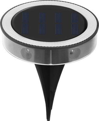 OEM Juego De 2 Luces Solares De Suelo/f&aacute;ciles De Instalar/dise&ntilde;o Duradero E Impermeable/posibilidad De Montaje En Pared/12 Led Blancos C&aacute;lidos Total