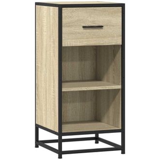 vidaXL Vidaxl - Aparador Madera Ingenier&iacute;a Y Metal Roble Sonoma 35,5x35x76 Cm