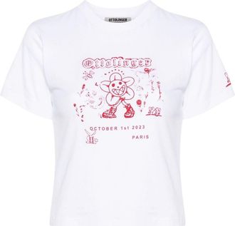 Ottolinger logo-print cotton T-shirt - women - Organic Cotton - S - White
