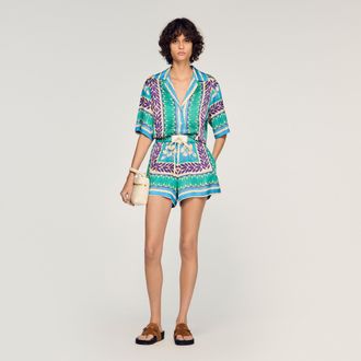 Sandro Short floral print shorts