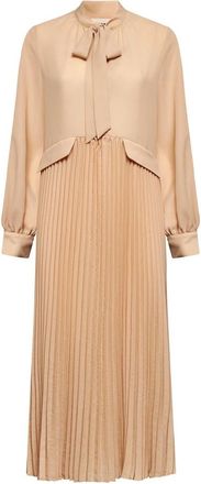 Silvian Heach Pleated Chemisier Dress - Dames - Shirt Kleedjes - Roze - XL - Polyester - Kleedjes