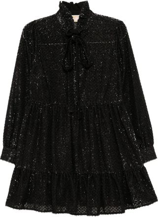 Michael Kors Abito corto con effetto jacquard - Nero