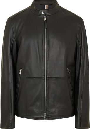 HUGO BOSS Mens Nokuri1 Leather in Black - Size 42 (Chest)