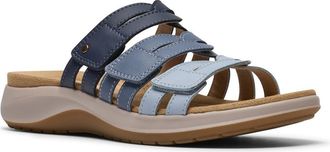 Clarks Maelynn Abby Sandal - Wide Width Available in Blue Combo at Nordstrom Rack, Size 5.5