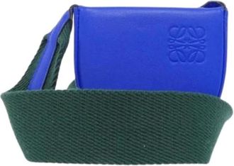 Loewe Pre-owned Leren Schoudertas - Dames - Vintage Schoudertas - Blauw - ONE Size - Vintage