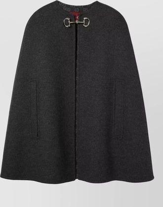 Gucci gg double coat front pockets design