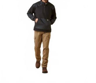 Ariat Rebar Workman Duracanvas 1/4 Zip Sweatshirt In Black