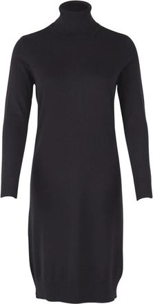 Saint Tropez Zwarte Rollneck Jurk U6801 - Dames - Kleedjes - Zwart - 2XL - Kleedjes