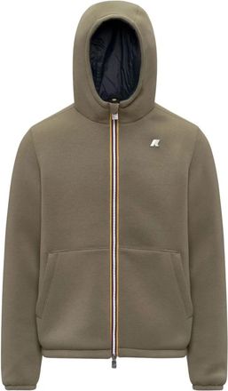 K-Way Omkeerbare Jas - Heren - Hoodies - Groen - XL - Polyester - Hoodies & sweatvesten