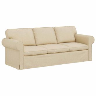 vidaXL Sof&aacute; Crema 215 X 82 X 80 Cm Tela Vidaxl