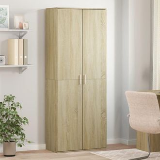 Berkfield Home Highboard Sonoma Oak 70x35x180 cm Engineered Wood in Brown | Size: 70 x 35 x 180 cm