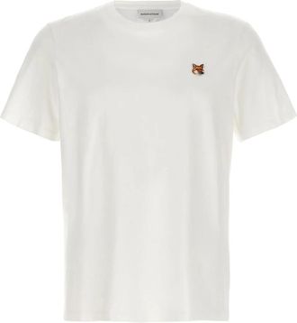 Maison Kitsun&eacute; Fox Head Regular T-shirt - Heren - T-shirts - Wit - M - Katoen - Tops