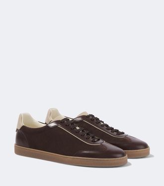 Brunello Cucinelli Zapatillas de ante con piel