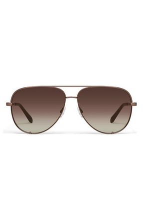 Quay High Key 64mm Oversize Aviator Sunglasses in Chocolate/Dark Brown at Nordstrom