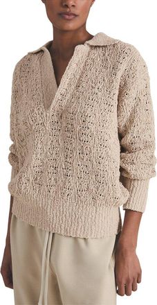 Reiss Hunter Polo Neck Textured Sweater