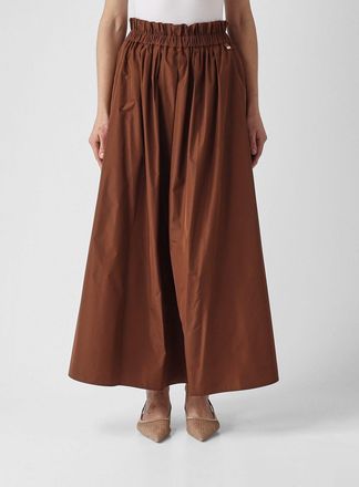 Herno Gonna midi A-line in taffet&agrave; a vita alta con fascia elasticizzata