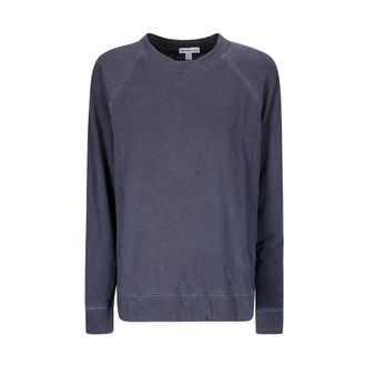 James Perse Felpa Relaxed in Vintage French Terry - - Sweatshirts & Hoodies - Donna - Blu - S