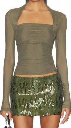 Amanda Uprichard Delilah Top In Olive