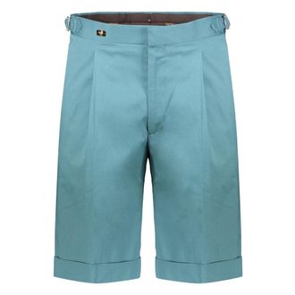 Moorer Heren, Korte broeken, Blauw, Maat: M Katoen