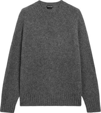 Tom Ford Truien & Vesten, Heren, Grijs, M, Round-neck Truien