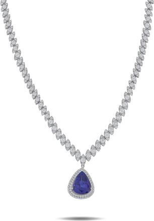 Luxury Bazaar Collana con diamanti e tanzanite - Argento