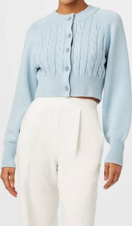 Toccin Rita Cotton Cardigan In Light Blue