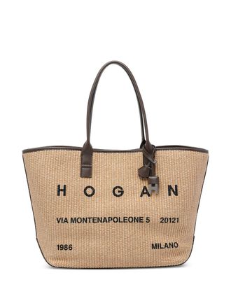 Hogan mittelgro&szlig;e Basttasche