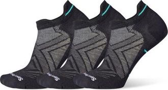 Smartwool Run 3-Pack Zero Cushion Ankle Socks in Black at Nordstrom, Size Medium