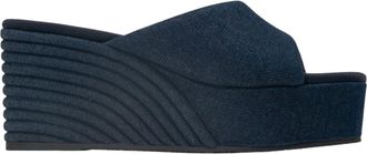 Roam Womens Scoop Mid Strata Wedge In Dark Denim