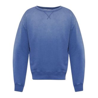 Acne Studios Sweatshirts, male, Blue, Size: L/XL Sprayed logo sweatshirt
