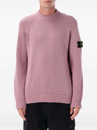 Stone Island raglan-sleeve wool sweater - men - Virgin Wool/Viscose/Nylon - M - Pink