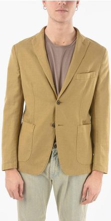 Corneliani CC COLLECTION Twill Cotton RESCA 2-Buttons Blazer with Patch size 50