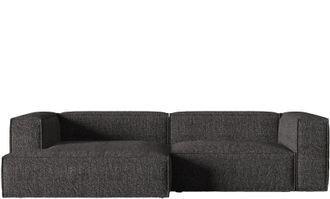 MICADONI Modulares 4-Sitzer Design Ecksofa Nuria mit Eckteil links - Boucl&eacute;