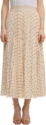 Joop Rokken, Dames, Beige, S, Salma Pliss&eacute; Midi Rok
