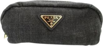 Prada Pre-owned Vintage Denim Tas - Dames - Vintage Tassen - Grijs - ONE Size - Denim - Vintage