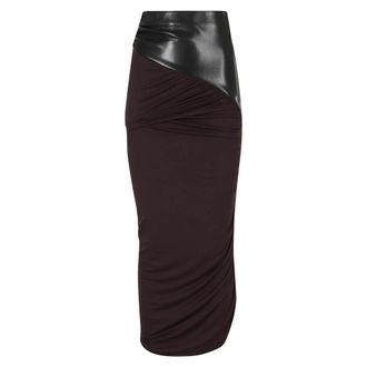 Andamane Dames, Rokken, Bruin, Maat: XS Leer