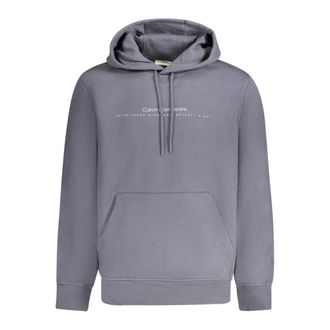 Calvin Klein Heren, Sweatshirts & Hoodies, Blauw, Maat: XL Katoen