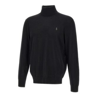 Polo Ralph Lauren Turtlenecks, male, Black, Size: 2XL MClassics Extra-fine Wool Turtleneck