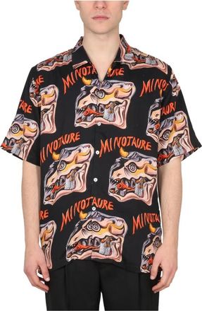 Endless Joy Minotaur Shirt - Heren - Korte mouwen Overhemden - Veelkleurig - S - Overhemden